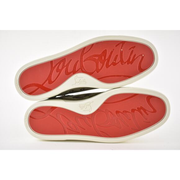 Christian Louboutin Mens Louis Orlato Flat Poivre Vert Suede High Sneaker 39 6 - Picture 12 of 12